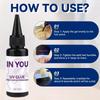 Tangle-Free UV Hair Extension Kit: 2X Faster Remover + 30g Glue & Spares for Invisible Extensions – Salon & Home Use