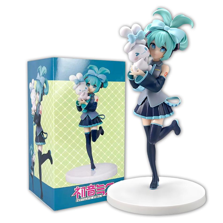 20 см аниме Hatsune Miku X Cinnamoroll фигурка аниме периферийные коллекционные модели декоративные украшения дети кавайный подарок