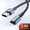 Кабель USB-Lightning или Type C для iPhone 14, 13, 12, Pro Max, 8, 7 plus, светодиодное зарядное устройство, кабель USB C, кабель для быстрой зарядки 1 м, 2 м