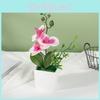 Шелковая Орхидея в Горшке с Реалистичным Дизайном для Офиса и Свадебных Украшений