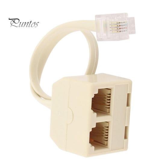 RJ11 6P4C Мужской и женский 2-сторонний адаптер телефонного разъема