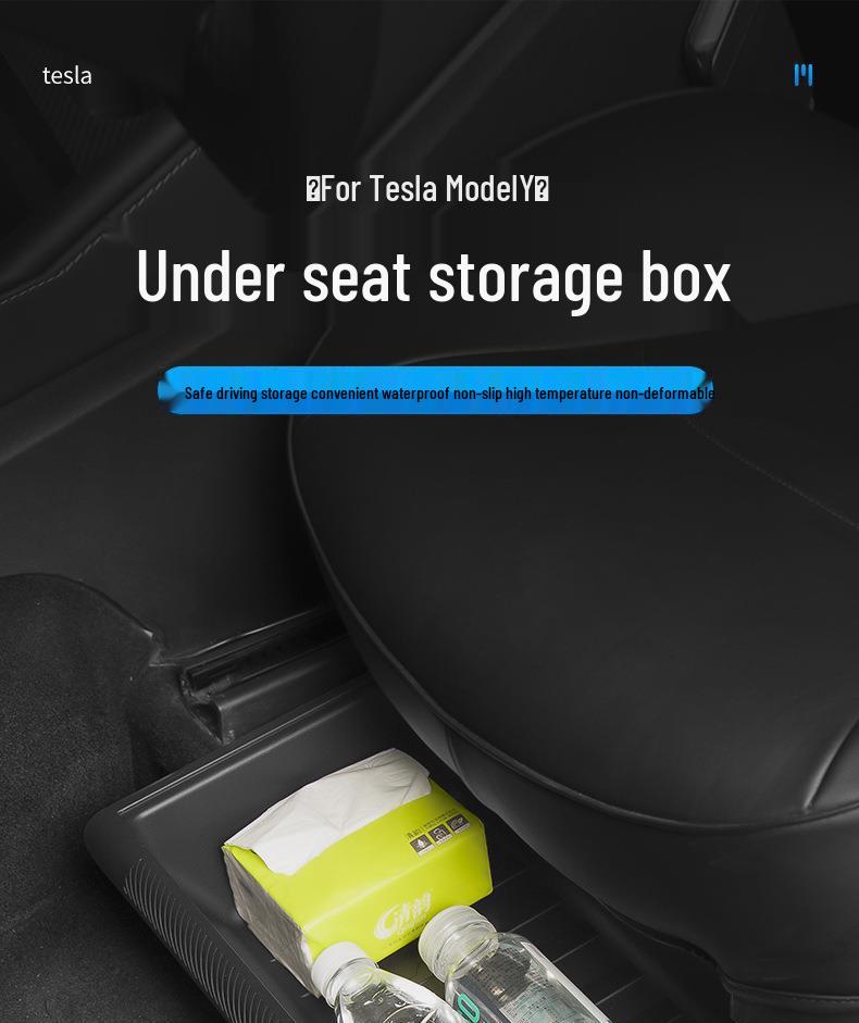 Tesla Model Y Rear Under-Seat Storage Box Upgrade