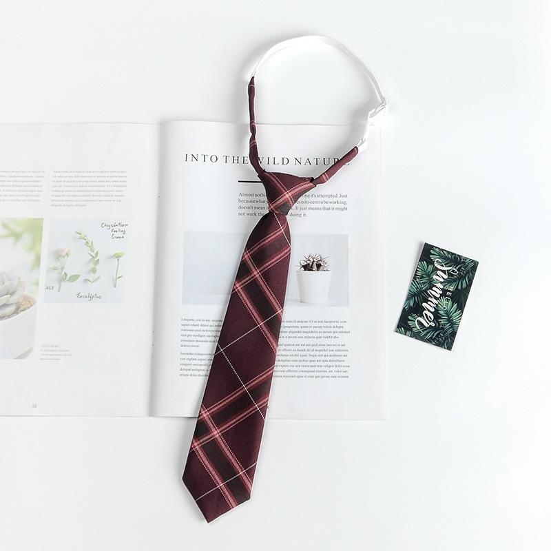 JK Bow Tie for Women, Japanese Uniform Shirt, College Style Student Plaid Tie, Men's Free Ribbon Accessories