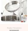 Uncoated 304 Stainless Steel Flat-Bottom Frying Pan for Induction Cookers - Non-Stick Egg Wok