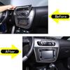 Soft Carbon Fiber Dashboard Navigation Cover Trim For Seat Leon 2008-12