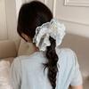 Fabric Spotted Lace Flower Double Large Intestine Hair Band Fashion Temperament Atmosphere Elegant High Sense Simple Hair Accessories