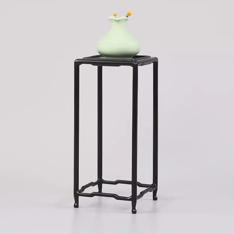 Rectangular Black Solid Wood Base, Fish Tank Vase, Bonsai, Strange Stone, Handicraft and Decoration