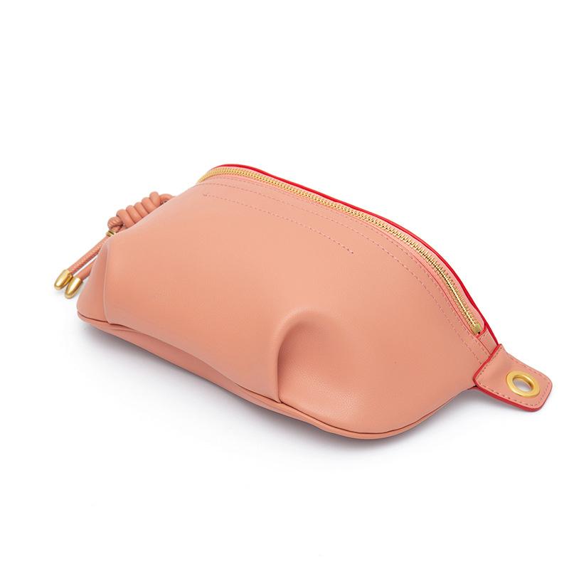 Leather Bag Crossbody Breast Bag Women'S Trendy Women'S Bag Small Bag Versatile Leather Fanny Pack Women'S Trendy