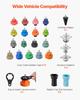 Coolant Pressure Tester Kit, 47Pcs Radiator Vacuum Refill Kit with 3 Metal Adapters, Universal Fit, Automotive Cooling System Pressure Tester Tool,