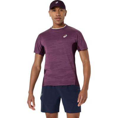 Теннисная футболка 2041A419 500 L [ASICS] Мужская с коротким рукавом (ТЕМНЫЙ БАКЛАЖАН)