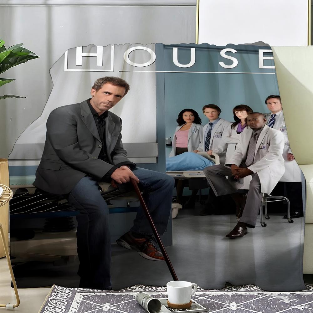 Drama H-House Throw Soft Warm Flannel Fleece Throw Blanket, Cozy Plush for Sofa Bed & All Seasons