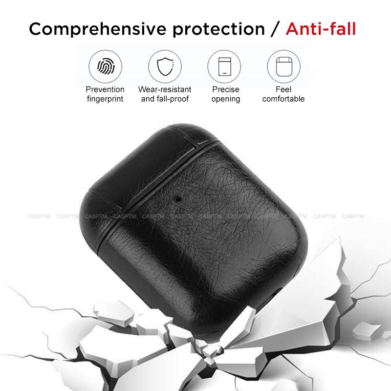 PU Leather Earphone Case For Apple Airpods 1 2 Business Man Headphone Case For Apple AirPods 3 Pro Protective Case With