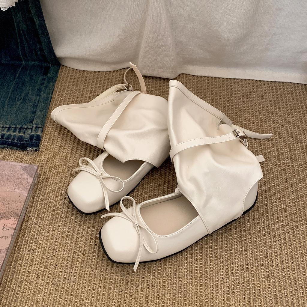 Популярные черные женские ботинки на высокой платформе 2025 новый летний универсальный балетный стиль увеличивающие рост короткие ботинки