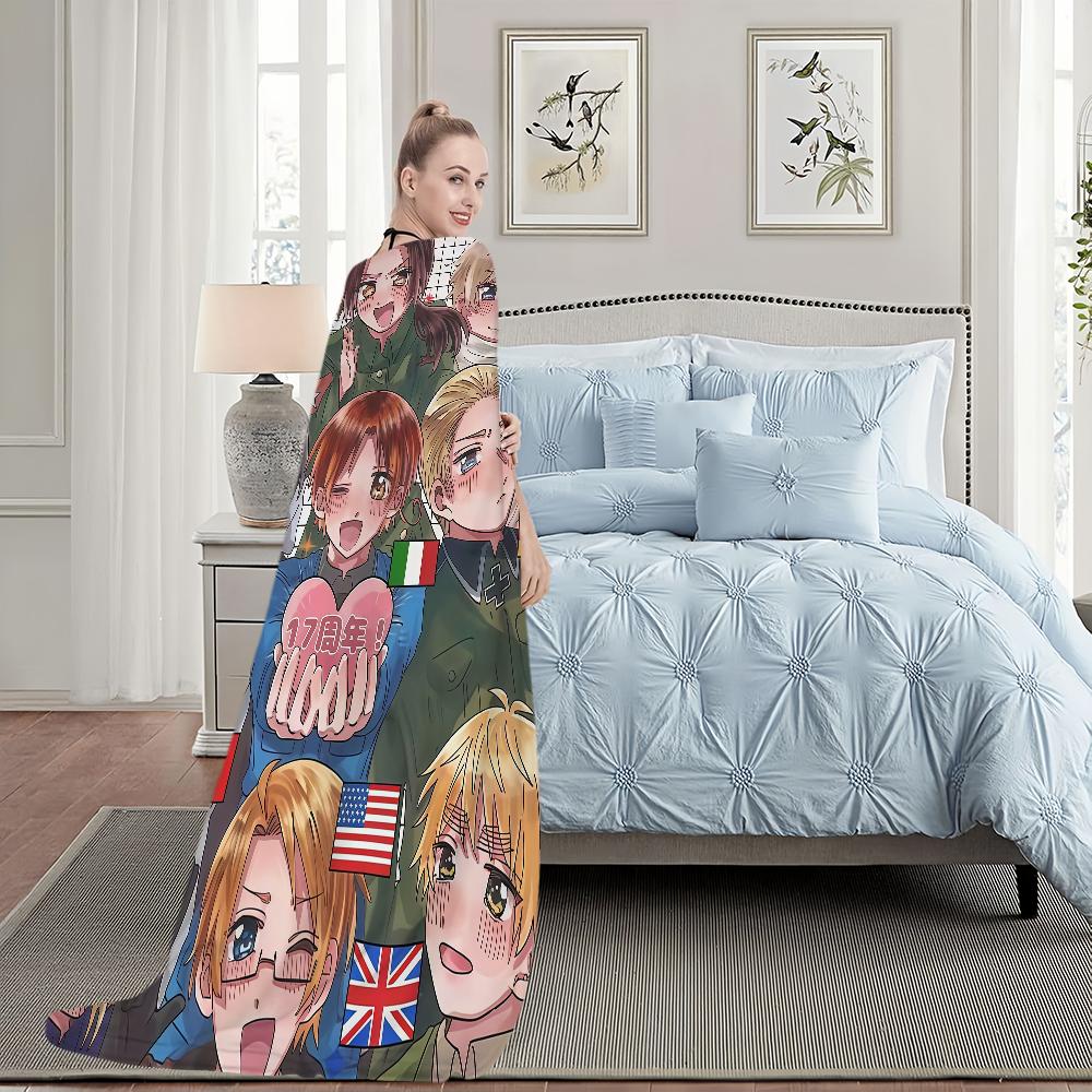 Плед Для Hetalia Мягкий Плед для Пикника Мира Кровать Диван Дом Группа Спальня Уютный Теплый Звезды Комфортный