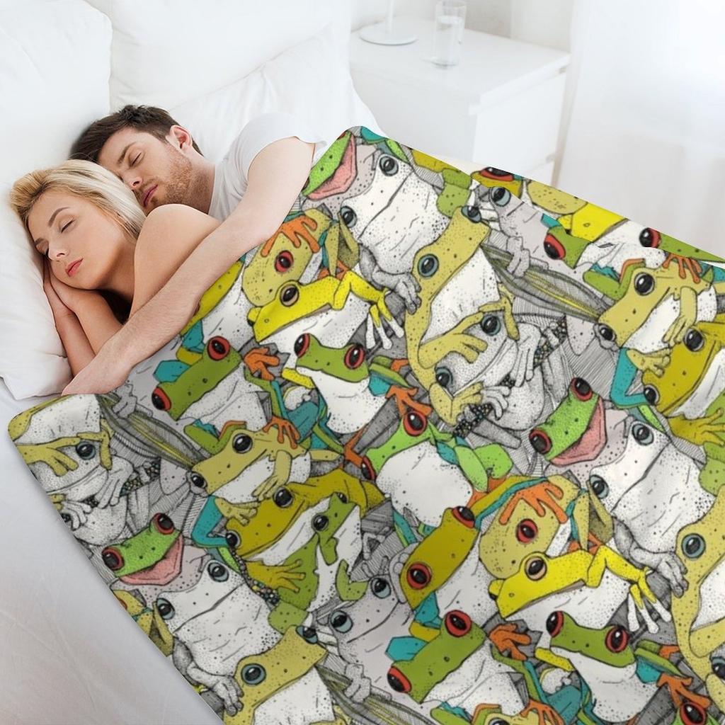 just tree frogs col Throw Blanket Stuffeds Heavy Sofas Plaid on the sofa Blankets