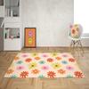 Цветочный ретро-коврик Groovy Funky 70s Rug Area Коврик для спальни эстетичный Эстетический ретро-коврик для гостиной, спальни для девочек, ковры