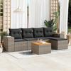 VidaXL Garden Lounge Set 6 Pcs with Grey Cushions Wicker 3225423