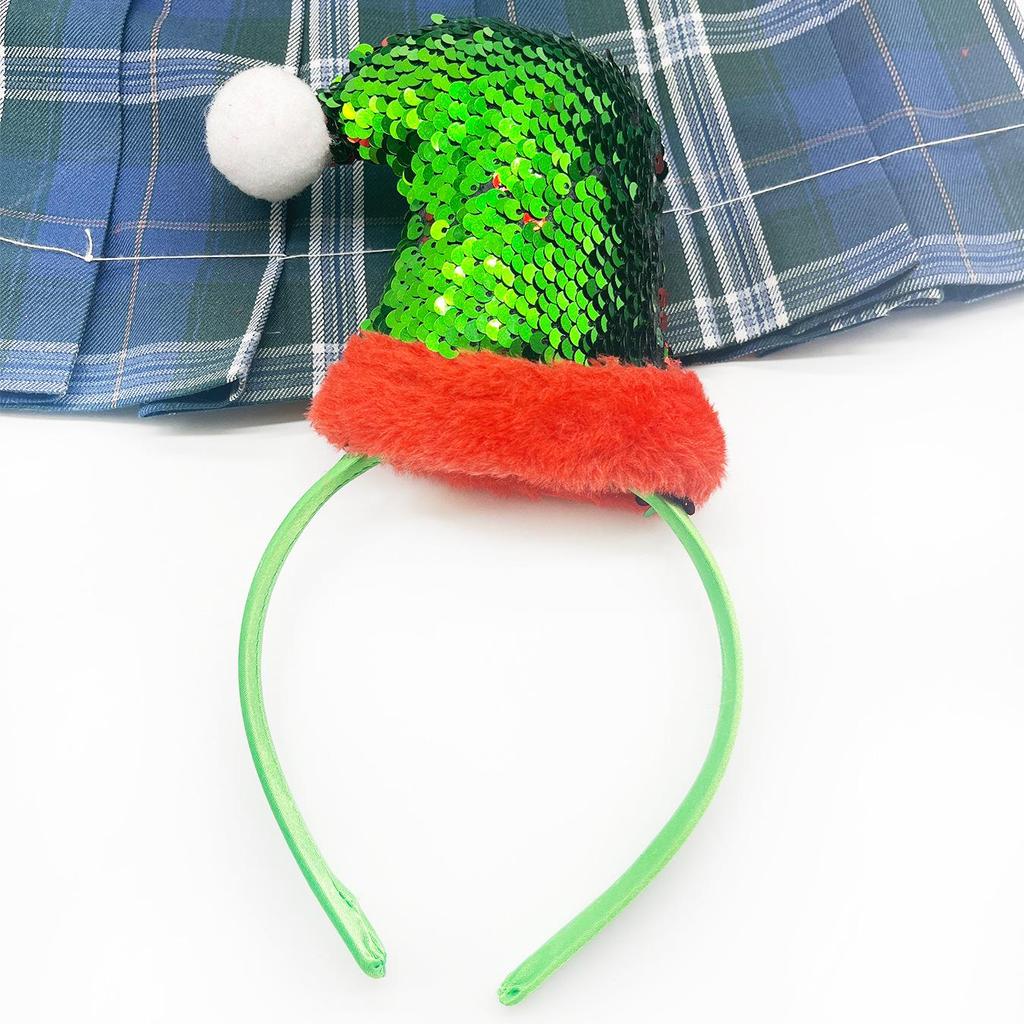 Reversible Christmas Sequin Headband - Double-Sided, Cute & Festive Holiday Headwear