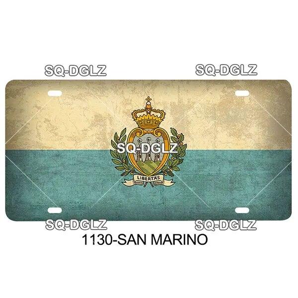 [SQ-DGLZ]P-S Country Flag 15x30cm Plate Metal Sign Vintage Tin Sign Wall Decor For Club Travel Poster Saudi Arabia/Russia