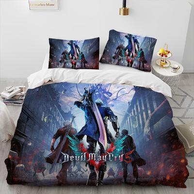 D-Devil May Cry Dmc Игра Геймер Одеяло Постельное белье Комплект Пододеяльник Постельный комплект Чехол на одеяло Наволочка Размер King Queen Постельное белье Ребенок