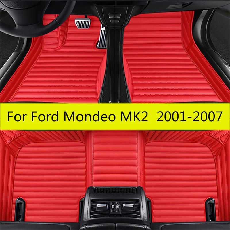 Автомобильные коврики для Ford Mondeo MK2 2001 2002 2003 2004 2005 2006 2007 Автомобильный полный комплект кожаные ковровые накладки коврики для автомобиля коврики для ног