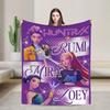 Huntrix HUNTRX Rumi Kpop Demon Hunters Blankets Пушистый, потрясающий, теплый плед для дома на зиму