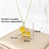 Gold Plated Cute Enamel Rocking Horse Pendant Necklace Zircon Winged Unicorn Necklace For Women Kids Party Birthday Jewelry Gift