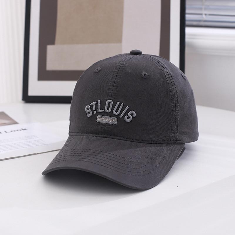Stlouis Letters Embroidery Duck Cap Outdoor Spring Women Shade Sunscreen Fishing
