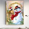 Diamond Embroidery Cartoon Handmade Diamond Painting Snowman Sending Letter Needlework Cross Stitch