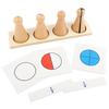 Tray Math Fractions People Toy Fraction Skittles Wooden Math Learning Toys  Holiday Gifts