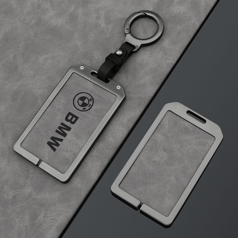 OEBX9 New Grey Leather Car Key Case Cover For BMW 1 3 5 7 8 Series X1 X3 X5 X6 X7 F30 G20 F34 F31 G30 G01 F15 I3 M4 535le Accessories