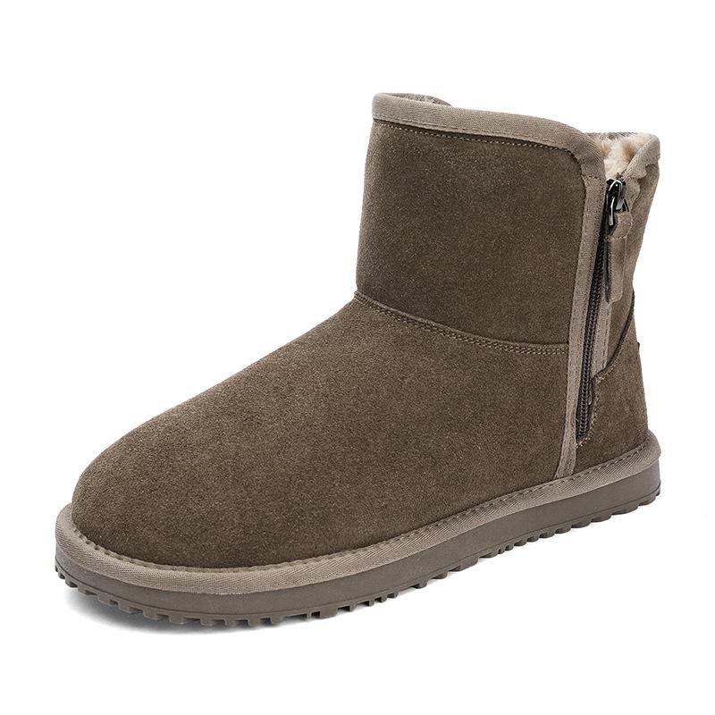 Зимние северные теплые кожаные зимние ботинки летняя мужская мода высокие бархатные хлопковые туфли для отдыха на природе повседневная модная обувь