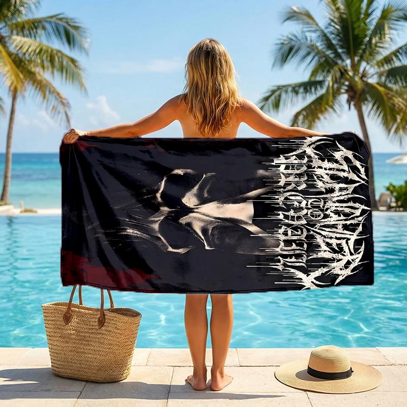 Slasher Prevail Black Metal Fashion Beach Towel: Ideal for Summer Adventures Soft, absorbent and quick drying suitable for swimming and bathing