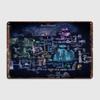 Hollow Knight Map Metal Sign Bar Cave Custom Club Home Wall Decor Tin Sign Posters