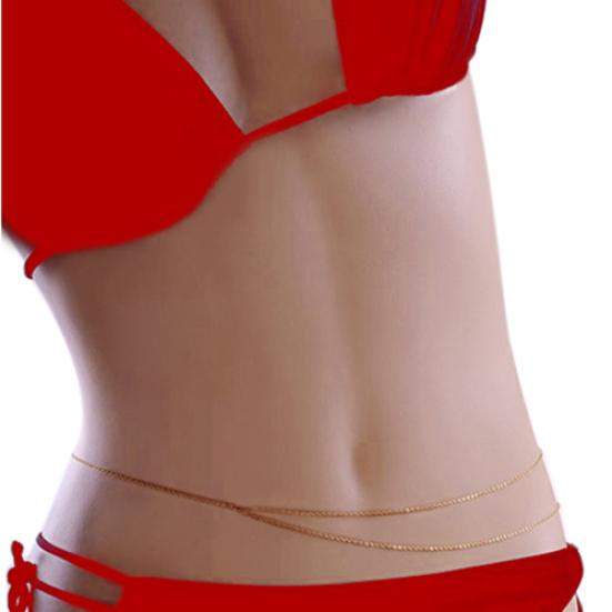 Women's Double Layered Sexy Beach Bikini Waist Link Belly Body Chain