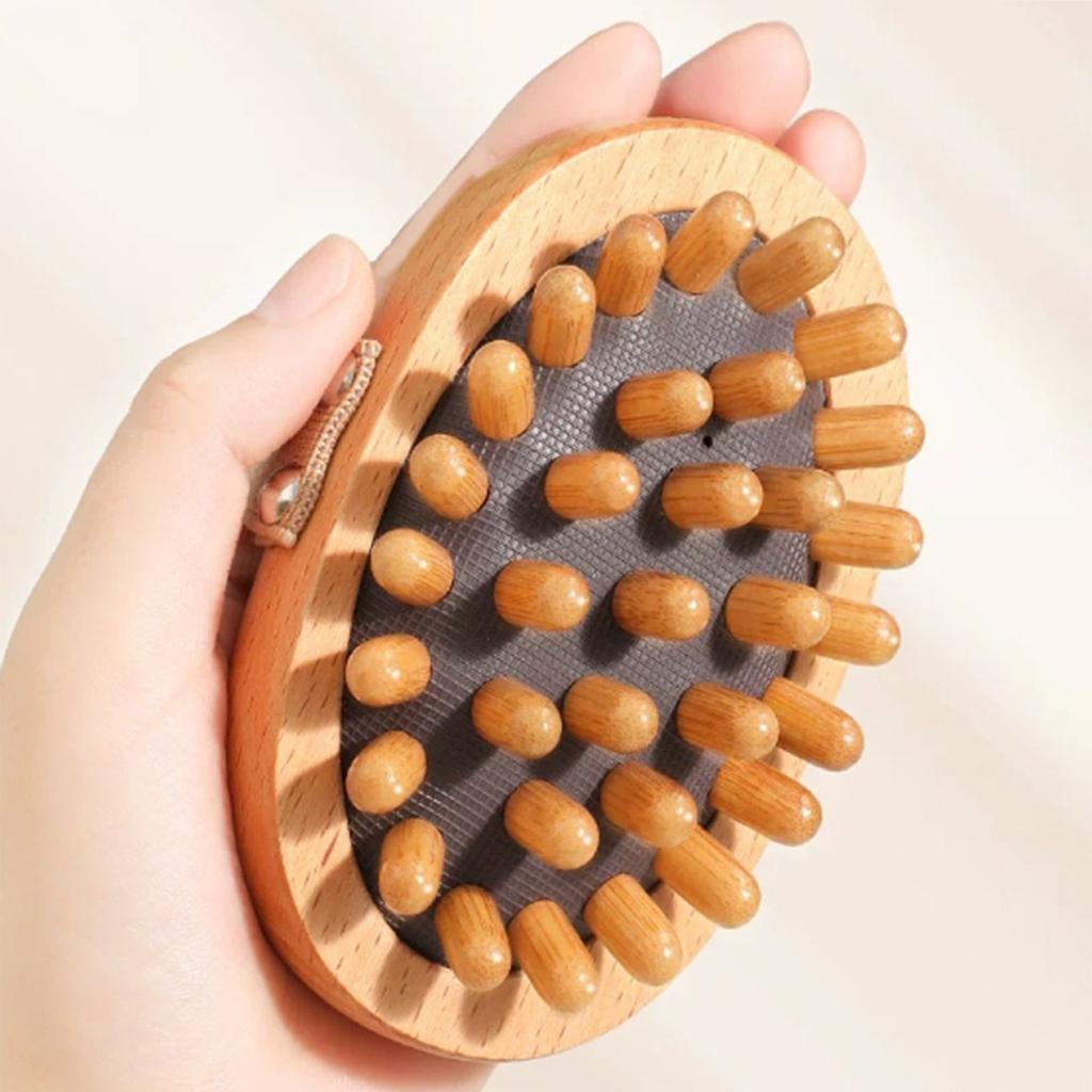 Антицеллюлитная щетка для тела, успокаивающее деревянное эфирное масло, спа, воздушная подушка, массажная расческа для волос, массажная щетка для кожи головы, массажер для тела