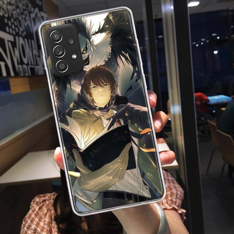 Чехол для телефона с аниме Deth Note Лайт Ягами для Samsung A54 A57 A37 A17 A14 A15 A12 A24 A34 A55 A35 A25 A52S A07 A05S A04S A22 A32 A