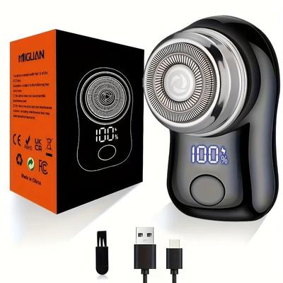 Мужская электробритва и триммер для носа, с USB-зарядкой, функцией цифрового дисплея. Он компактный и портативный, подходит для деловых поездок.
