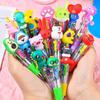 Cute Retractable Round Ballpoint Pens,  Stick Construction Type, Plastic Material, for School and Office Supplies