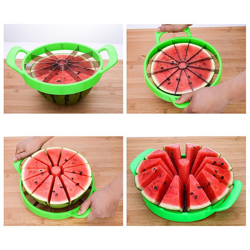 Watermelon Slicer Multifunctional Mango Slicer Stainless Steel Kitchen Gadget Portable Cutting Supplies For Outdoor Picnic