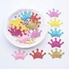 100Pcs Mixed Glitter Leather Crown Scrapbooking DIY Crafts Sewing On Supplies Decoration Accessories