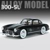 New 1:24 Mercedes-Benz 300SL Alloy Car Model Diecast Metal Classic Vehicle Car Model Simulation Sound Light Collection Toy Gift