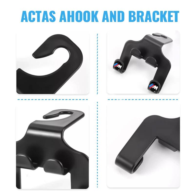 Car Seat Headrest Hook 4 Pack Hanger Storage Organizer Universal For BMW F34 G26 G42 F45 F46 F26 F25 G14 G16 G15 F15 F16 F40 F10