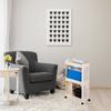 Mobile Bookshelf with Wheels Flexible Enhance Space Utilization Durability Rolling Storage Cart for