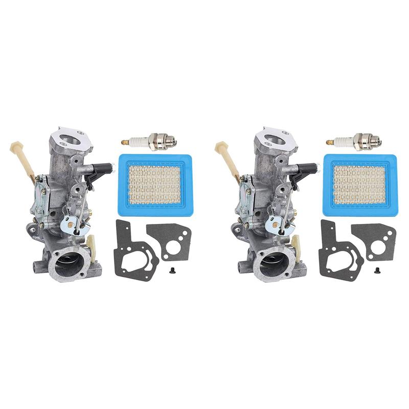 2 шт. 498298 Карбюратор 491588S 491588 Воздушный фильтр Для Briggs-Stratton 692784 495951 490533 Карбюратор Со свечой зажигания Прокладка-B61B