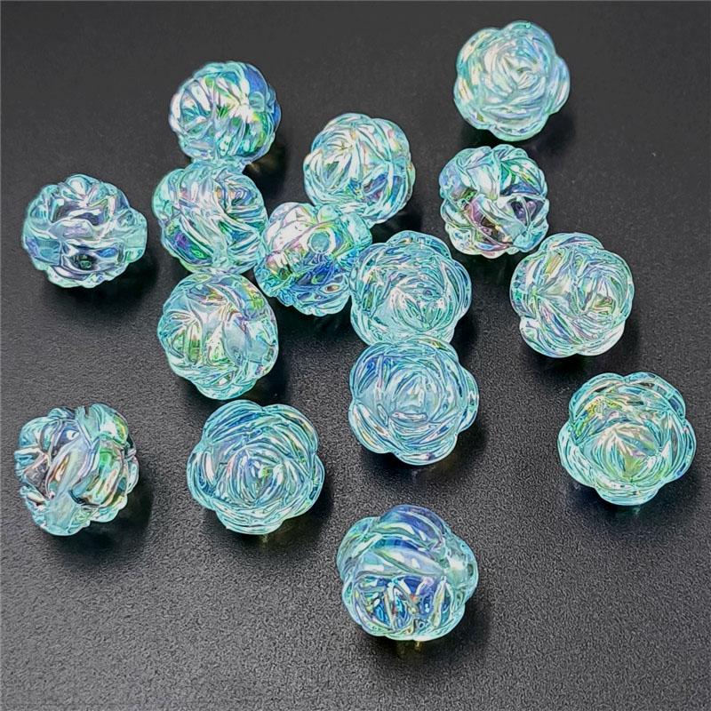 Прозрачные аксессуары из бисера ручной работы Цветочные свободные бусины Двусторонние 10 шт. Материалы для изготовления Трехмерный УФ-акриловый браслет Ожерелье DIY