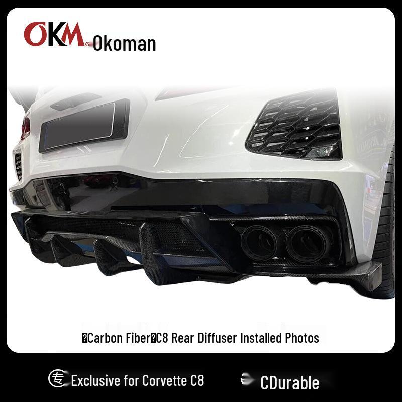 Chevrolet Corvette C8 (2020-2025) Rear Lip Spoiler and Diffuser Kit