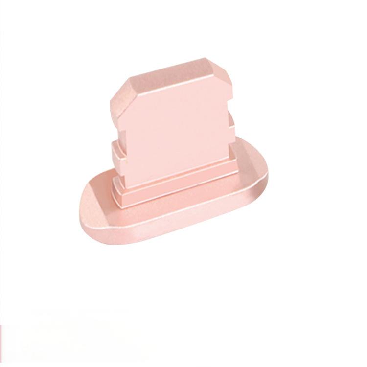 2Pcs Metal Charging Port Dust Plugs Compatible with iPhone Series, Lightning Port Cover Protector with Holder for iPad AirPods