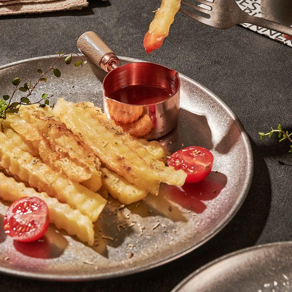 Tableware Stainless Steel Steak Plate Classical Vintage Western Dish Durable Reusable Storage Tray Festival