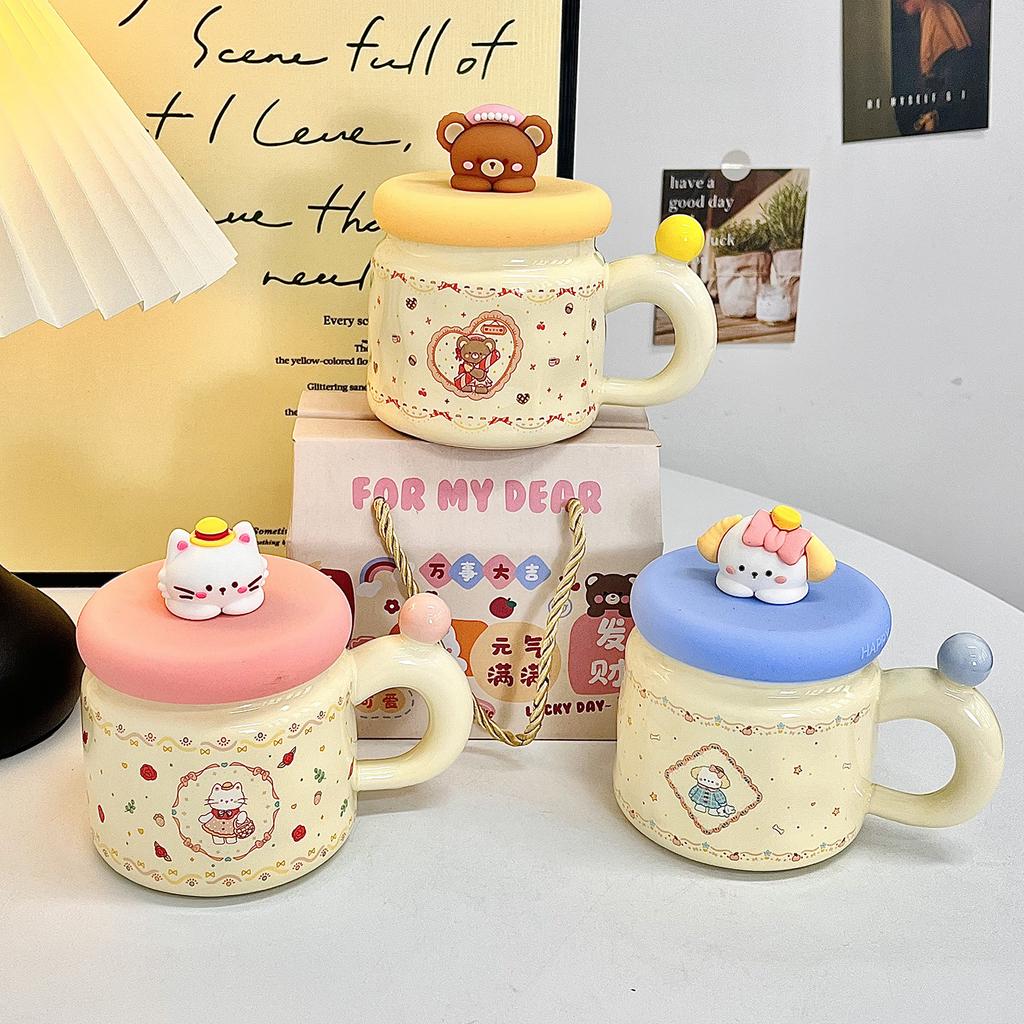 Кружка Щенок Керамическая Милая Чашка для Воды Бытовая Детская Кружка для Молока Высококачественный Сувенир Подарок на День Рождения